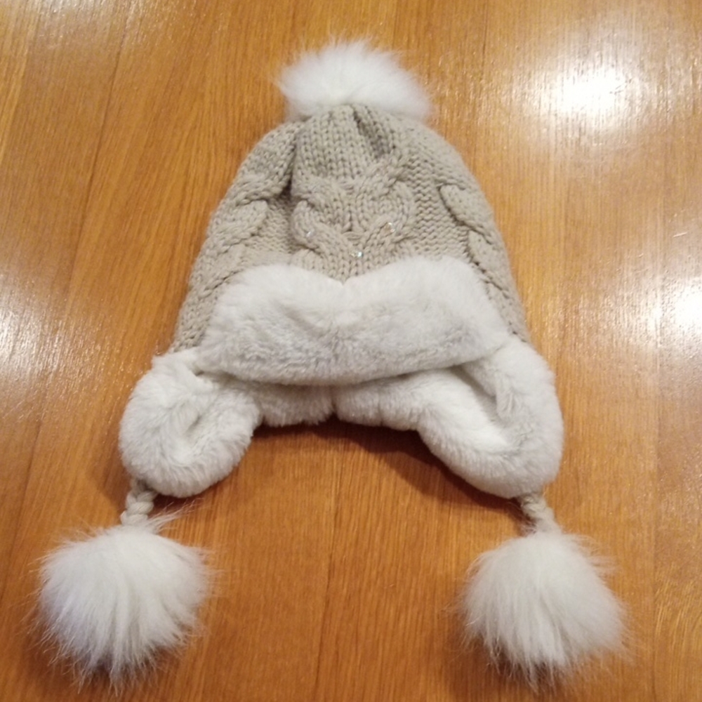 Koala Kids Cozy Knit Pom-Pom Girls Winter Hat Casual 4t-5t
